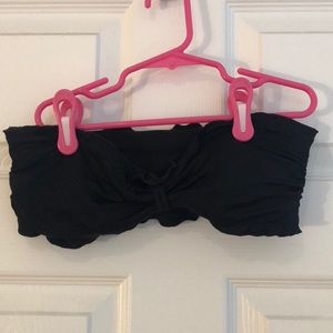 Strapless Black Bikini Top